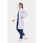 Aydın Online Uzun Kol Beyaz Uzun Boy Hakim Yaka Doktor Hemşire Öğretmen Önlüğü Alpaka Kumaş