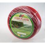 Aydın Plastik Lotus Yaprak Bahçe Hortumu Şeffaf Örgülü Ekonomik Market Tipi Musluklara Uyumlu 1/2 50m