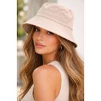 Aydın Şapkacınız Kadın Pamuk Kova Şapka (Bucket Hat) – Günlük Şık & Rahat Kullanım | Yazlık Basic Model (58 CM) - Standart - 34-Bej