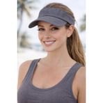 Aydın Şapkacınız Pamuk Cırtlı Ayarlanabilir Uv Korumalı Yazlık Tenisçi Şapka – Unisex Spor Vizör - Standart - 01-Gri