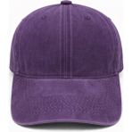 Aydın Şapkacınız Unisex Yıkanmış Eskitme Şapka %100 Pamuk Ayarlanabilir Vintage Baseball Cap - Standart - 410-Mor