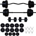 Aydın Sport 68 kg Z Bar Halter Seti ve Dambıl Seti