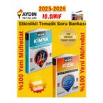 Aydın Yayınları 2026 10.Sınıf Fizik-Kimya%100 Yeni Müfredat Etkinlikli Tematik Soru Bankası+Kalem