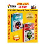 Aydın Yayınları 2026 10.Sınıf Kimya-Biyoloji %100Yeni Müfredat Etkinlikli Tematik Soru Bankası+Kalem