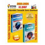 Aydın Yayınları 2026 10.Sınıf Matematik-Kimya %100 Yeni Etkinlikli Tematik Soru Bankası+Kalem