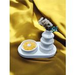 Aydinç Home Ayd Sunum Tabağı Takılık Süslük Dekoratif Vazo & Biblo Kokulu Mum&Şamdan %100 Soya Wax & Taş Tozu 11x12 cm