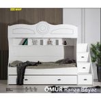 Aydınev Ömür Mdf Merdivenli Ranza - 100 x 200 cm - Beyaz