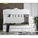 Aydınev Ömür Mdf Merdivenli Ranza-Beyaz