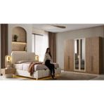 Aydınev Santorini Mdf Yatak Odası Takımı(Modüler Dolaplı) - Bej - 240