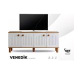 Aydınev Venedik Mdf Tv Ünitesi beyaz ceviz rengi