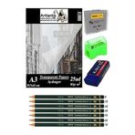 Aydinger Kagidi A3 83 Gr 25'Li 1 Paket Eskiz Kagidi Fatih Dereceli Kalem Hamur Silgi Sinav Silgisi Kalemtras