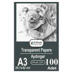Aydınger Kağıdı A3 83 Gr Eskiz Kağıdı 100 Adet Artmaster Aydınger Kağıt 29,7X42 Cm Buzlu Mumlu Kağıt Çizim Kağıdı