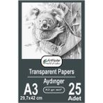 Aydınger Kağıdı A3 83 gr Eskiz Kağıdı 25 Adet Artmaster Aydınger Kağıt 29,7X42 cm Buzlu Mumlu Kağıt Çizim Kağıdı - Standart