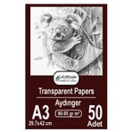 Aydınger Kağıdı A3 90-95 Gr Eskiz Kağıdı 50 Adet Artmaster Aydınger Kağıt 29,7X42 Cm Buzlu Mumlu Kağıt Çizim Kağıdı