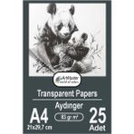 Aydınger Kağıdı A4 83 gr Eskiz Kağıdı 1 Adet Artmaster Aydınger Kağıt 21X29,7 cm Buzlu Mumlu Kağıt Çizim Kağıdı - Standart