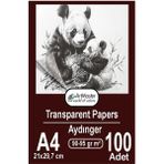 Aydınger Kağıdı A4 90-95 gr Eskiz Kağıdı 100 Adet Artmaster Aydınger Kağıt 21X29,7 cm Buzlu Mumlu Kağıt Çizim Kağıdı - Standart
