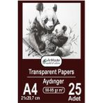 Aydınger Kağıdı A4 90-95 gr Eskiz Kağıdı 25 Adet Artmaster Aydınger Kağıt 21X29,7 cm Buzlu Mumlu Kağıt Çizim Kağıdı - Standart
