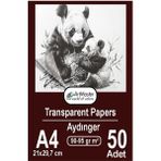 Aydınger Kağıdı A4 90-95 gr Eskiz Kağıdı 50 Adet Artmaster Aydınger Kağıt 21X29,7 cm Buzlu Mumlu Kağıt Çizim Kağıdı - Standart
