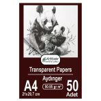 Aydınger Kağıdı A4 90-95 Gr Eskiz Kağıdı 50 Adet Artmaster Aydınger Kağıt 21X29,7 Cm Buzlu Mumlu Kağıt Çizim Kağıdı