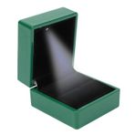 Aydınlatılmış Yüzük Kutusu, Takı Ekranı LED -RING BOX ENGACTMAND Teklifi Için Velvet İç Kaplama Düğün (BLUE)