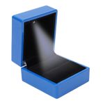Aydınlatılmış Yüzük Kutusu, Takı Ekranı LED -RING BOX ENGACTMAND Teklifi Için Velvet İç Kaplama Düğün (GREEN)