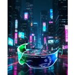 Aydınlatmalı Led Parti Gözlüğü Çok Renkli Modlu Cyberpunk Tasarım