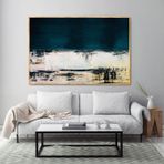 Aydınlığa Düşen Karanlık Yağlı Boya Dokulu Tablo 90X120 Gümüş Çerçeveli