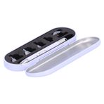 Aydınlık USB Şarj Edilebilir Matkap Kalemi Saklama Kutusu Ile Çapraz Dikiş Aplike Aracı (Parlak noktalı elmas kalem kutusu - taro mor)
