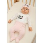 Aydodo Kız Bebek 5li Zıbın Set Pembe Bebe Takım - 1 - 3 Ay