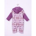 Aydodo Lila Etnik Desen Kapşonlu Bebe Tulum - 1,5 - 2 Yaş