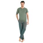 Aydoğan Erkek Modal Kısa Kollu Haki Pijama Takımı (Haki, M)