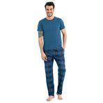 Aydoğan Erkek Modal Kısa Kollu Mavi Pijama Takımı (Mavi, XL)