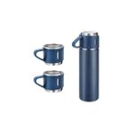 Aydoğan Ticaret44 500ML Paslanmaz Çelik Bardaklı Termos Çift Katmanlı Termos Bardak Mug Araç Kahve Çay El Termosu - Mavi - 0,50 lt