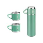 Aydoğan Ticaret44 500ML Paslanmaz Çelik Bardaklı Termos Çift Katmanlı Termos Bardak Mug Araç Kahve Çay El Termosu - Yeşil - 0,50 lt