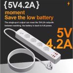 Aydogan's Ayd Termal Akım Korumalı 4’lü Priz 4x USB 2x Type-C Çıkışlı Grup Priz Çoğaltıcı (3500W - Çok Renkli