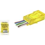 Aydogan's Cat6 Ez RJ45 Konnektör - 100 Adet Sari / Ekonomik Poşet Paket ND2408