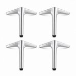 Aydos 4 Adet 15 Cm Krom Metal Mobilya Ayağı Dayanıklı Şık Koltuk Dolap Sehpa Ayağı Modern Tasarım