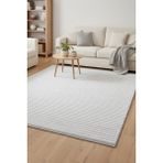Ayduran Halı Verona Iskandinav Kabartmalı Yıkanabilir Kaymaz Taban Yumuşak Dokuma Salon Mutfak Çocuk Odası Halı - Gri - 80 x 350 cm