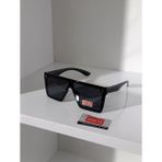 Ayel Glasses Kare Güneş Gözlüğü UV400 Unisex Siyah Retro Vintage Hafif Çerçeve