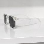 Ayel Glasses Unisex Kare Güneş Gözlüğü SİYAH Cam şeffaf çerçeve
