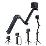 Ayex 3-in-1 Katlanabilir Selfie Stick Tripod – Kamera Tutacağı, Uzatılabilir Kol ve Mini Tripod | GoPro Hero, DJI Osmo Action, Insta360 ve Aksiyon Kameralar ile Uyumlu