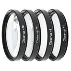 Ayex 40.5mm Close-Up Filtre Seti – 4’lü (+1, +2, +4, +10) | Optik Cam, Metal Çerçeve, Taşıma Çantalı | Makro & Yakın Çekim için Uyumlu