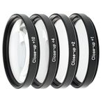 Ayex 49mm Close-Up Filtre Seti – 4’lü (+1, +2, +4, +10) | Optik Cam, Metal Çerçeve, Taşıma Çantalı | DSLR ve Aynasız Makineler ile Uyumlu