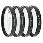 Ayex 52 MM Close-Up 4’lü (+1, +2, +4, +10) Optik Cam Metal Çerçeve Taşıma Çantalı Filtre Seti