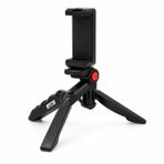 Ayex AX-MT10 Masaüstü Mini Tripod + Telefon Tutucu, 1/4” Vida Girişli, 120° Eğim Ayarlı Başlık, Katlanabilir Kompakt Tasarım, Aksiyon Kamera ve Telefon ile Uyumlu