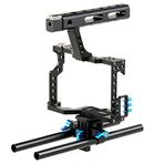 Ayex C5 Cage, Sony A7, A7II, A7R, A7RII, A7S, A7SII, ve Panasonic Lumix DMC-GH4 İle Uyumlu