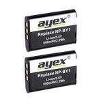 Ayex NP-BY1 Batarya, Sony HDR-AZ1, HDR-AZ1VRW Action Cam ile Uyumlu (2 Adet)