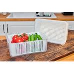 Ayf Home Süzgeçli Organizer Buzdolabı Düzenleyici ve Taze Ürün Saklama Kabı 4 Lü Set 5 Lt - 0,5