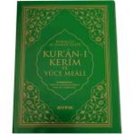 Ayfa Kuranı Kerim ve Yüce Meali Elmalılı Muhammed Hamdi Yazır Çanta Boy Kılıflı 12X16 cm - Kapak rengi - Yeşil