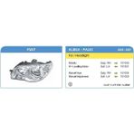 Ayfar Komple Far Fıat Palıo/albea 2005 Sağ (Krom Tip) (Elektrikli-Motorsuz)